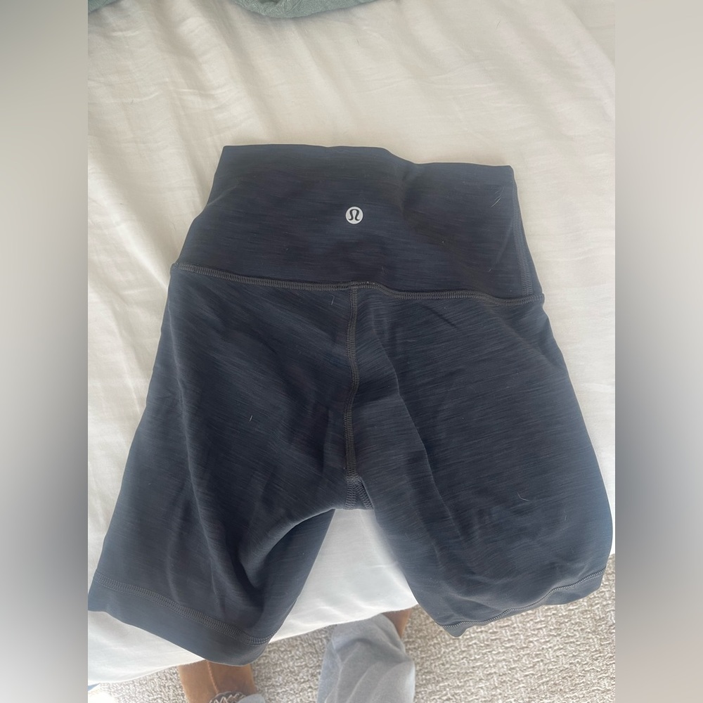 lululemon slate gray bike shorts